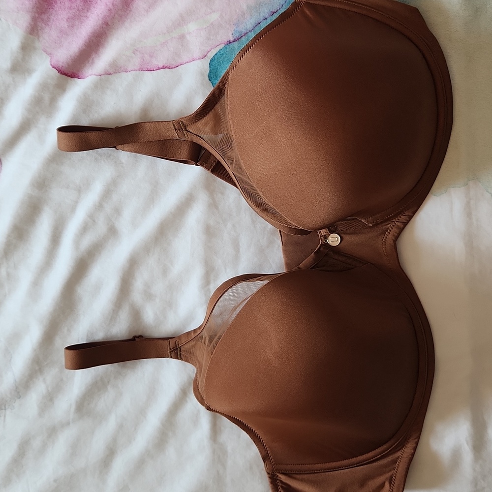 Understance flexwire t-shirt bra in teddy brown, size 44D - Picture 5 of 7